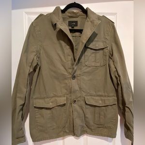 Joe’s Jeans olive green 2 front button military style jacket. Size medium.